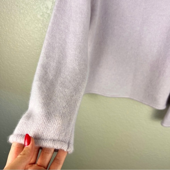 LaPointe Cashmere Silk Lavender Sweater XS/S Quiet Lux EUC Purple Spring Pastel - Picture 6 of 10